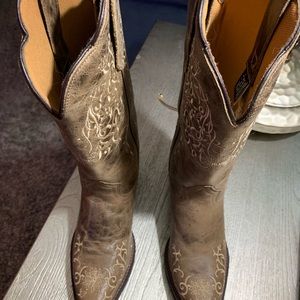 Distressed brown leather Laredo Cowboy Boots sz 7